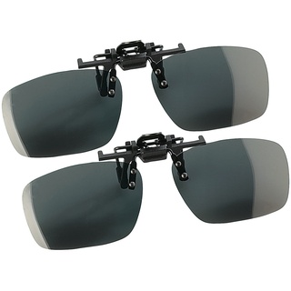 2er-Set Sonnenbrillen-Clips "Fashion" für Brillenträger, polarisiert