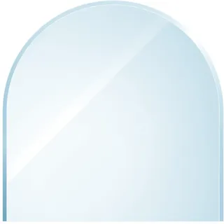 raik Glasplatte Bodenplatte 120 x 130 cm Kamin Funkenschutzplatte Funkenschutz flach mit Facette Zunge hochbelastbar bis 700 kg temperaturbeständig bis 300°C