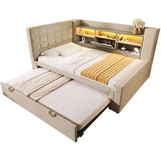 modfu Polsterbett 90 x 200 cm Beige