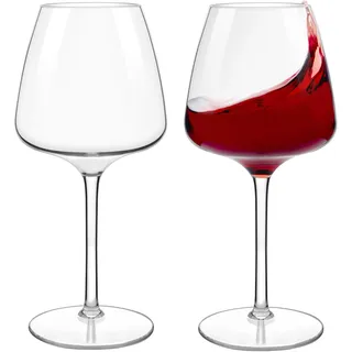 HAHASHOW Unzerbrechliche Rotweingläser, Tritan-Kunststoff Weinglaeser, bruchsicher Camping Weingläser, 610 ml plastik Tasse 2er set