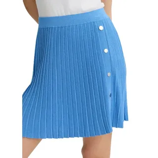 Liu Jo Minirock ECS GONNA MAGLIA MINI - Strickrock in Plissee-Optik mit Knopfdetails blau M