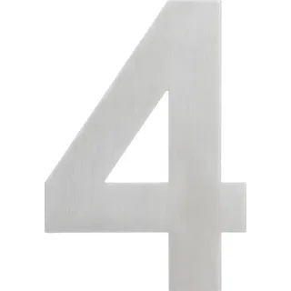 Alpertec Hausnummer 4 Edelstahl