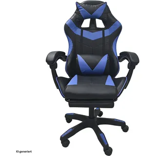 Hti-Living Gaming Stuhl Racing-Design Schwarz/Blau
