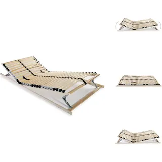 vidaXL Lattenrost mit 28 Lamellen 7 Zonen 70 x 200 cm -  Betten & Bettgestelle - Braun