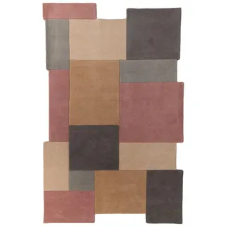 KADIMA DESIGN Thames Eva Wollteppich 200 x 290 cm Grau/Rosa