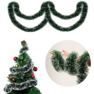 Weihnachtsgirlande, Girlanden Deko Weihnachten-10m X 1 Stück, Weihnachtsbaum hängende Dekorationen, Kränze, Hochzeiten, Geburtstage und Party Zubehör, Tannengirlande Künstlich