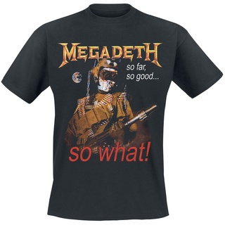 Megadeth T-Shirt - So What Vintage Tracklist - S bis XXL - für Männer - Größe M - schwarz  - Lizenziertes Merchandise!