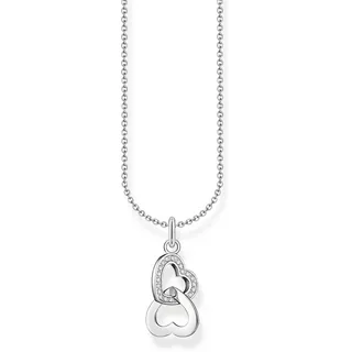 Thomas Sabo Kette mit Anhänger verschlungene Herzen Silber