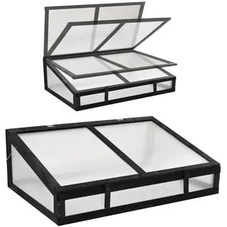 Trutzholm Frühbeetaufsatz 120 x 80 x 42 cm Schwarz