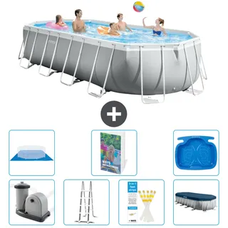 Prism Frame Pool Oval - 610x305x122 Cm - 8-teilig  S662