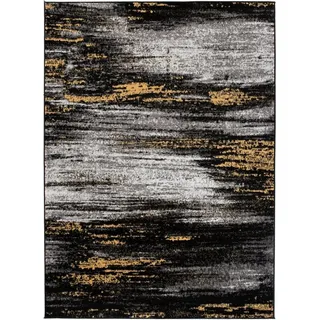 Mazovia Designteppich Modern Teppich Kurzflor Wohnzimmerteppich Robust und pflegeleicht GRAU, 120 x 170 cm, Fußbodenheizung, Allergiker geeignet, Farbecht, Pflegeleicht gelb|grau 120 x 170 cm