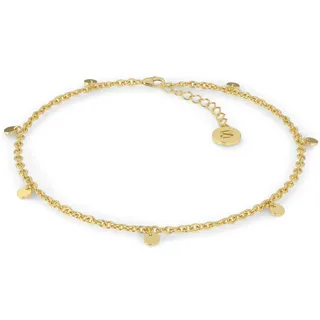 SERASAR Fussketten für Frauen Stahl stabil 18 Karat Gold Schmuck Damen Kette Fußkettchen Mädchen Anklet Schmuckbox Geschenk Idee Muttertagsgeschenk Weihnachten - Einheitsgröße