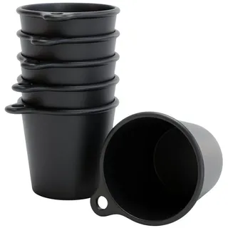 SoPro Schnapsglas 6x Schnapsbecher Plastik 4 cl wiederverwendbar - Shotgläser schwarz