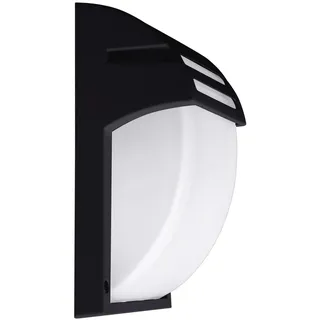 V-Tac Wandlampe Aluminium Glas spritzwassergeschützt E27 schwarz