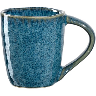 Leonardo Matera Espresso-Tasse 1 Stück, spülmaschinengeeignetes Espresso-Glas, 1 Mokka-Becher aus Steingut, Keramik-Tasse, blau 90 ml, 018596