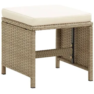 vidaXL Gartenhocker 41 x 35 x 41 cm beige 2 St.