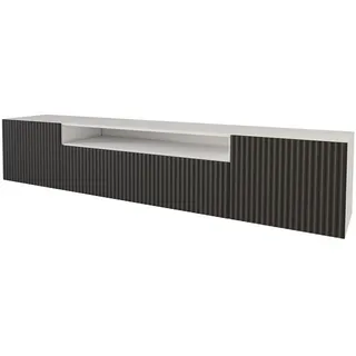 altdecor Noa-2 Lowboard 200x40x41 cm Schwarz/Weiß Holzwerkstoff