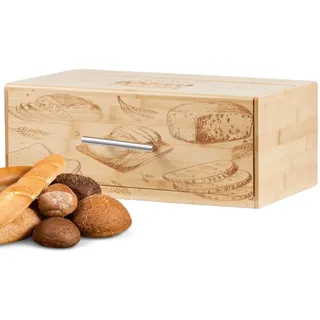 ecosa Brotbox aus nachhaltigem Bambus Brotkasten Brotaufbewahrung Brotkiste Aufbewahrungsbox Brotkorb Brot Box Vorratsdose für Brot
