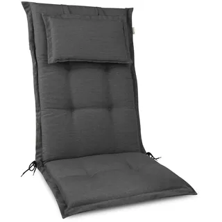Beautissu Hochlehner Auflage 120 x 50 x 7 cm grau 1 St.