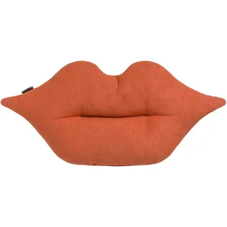 David Fussenegger Kissen gefüllt Silvretta 'Lips' 35 x 80 cm Dunkelorange