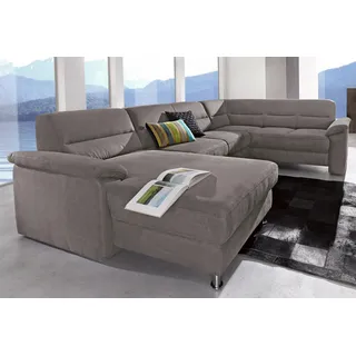 sit&more Wohnlandschaft Kunstleder U-Form 3-Sitzer Grau