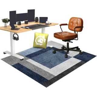 Bodenschutzmatte Bürostuhl Teppich, Gaming Bürostuhl Stuhlmatten für Teppichboden, Bürostuhlmatte für Hartholzböden, Teppich Unterlage-Kratzfest Geeignet für Büro und Zuhause 130 x 160 cm