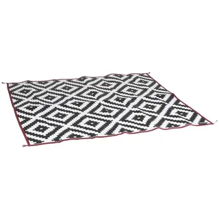 Bo-Camp Lewisham Outdoor-Teppich 350 x 270 cm Schwarz/Weiß/Rot