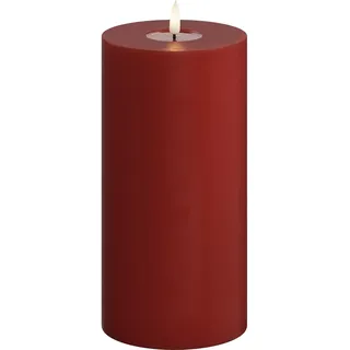 Deluxe Homeart Flammenlose LED-Kerze für den Innenbereich – Rot – mit Real Flame™ Technologie – batteriebetriebene Kerze (10 x 20 cm)