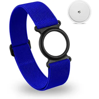 Diasticker® | Freestyle Libre 2 - Fixierband | Flexibel - Wasserfest - Starker Halt | Sensor-Schutz, Fixierung für Freestyle Libre Sensor | Ring: Schwarz (Small: 18-25 cm, Royal Blau)