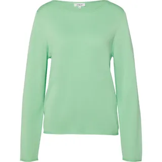 s.Oliver Feinstrickpullover mit Rundhalsausschnitt - grün - 46