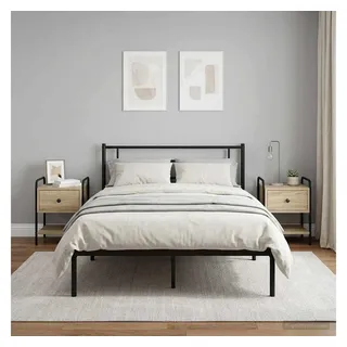 vidaXL Nachtschrank 2 Stk. Sonoma-Eiche 35 x 36,5 x 47 cm Braun