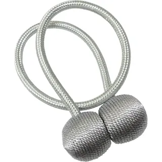 GARDINIA Raffhalter Flex-S mit Magnet, (2-tlg), vielfältige Anbringungsmöglichkeiten silberfarben