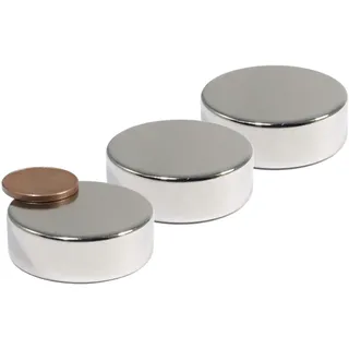 3x Neodym Magnet Scheibe 30x10mm - 22 KG Extra Stark - Super Magnetscheibe 30mm Durchmesser - Neodym Magnete Rund Groß