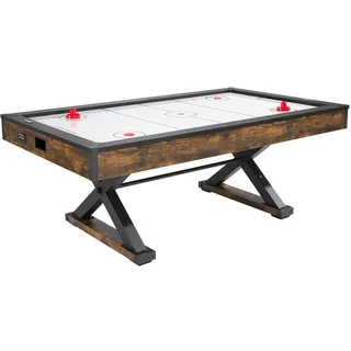 Vevor Air Hockey Tisch (214 cm) mit 2 Pushern & 2 Pucks & elektronischem Punktezähler & X-förmigen Beinen, luftbetriebener Hockey-Spieltisch für Familienspielzimmer Partys Familientreffen Büro