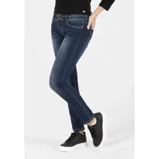Slim-fit-Jeans TIMEZONE "Slim EnyaTZ" Gr. 29, Länge 34, blau Damen Jeans Röhrenjeans
