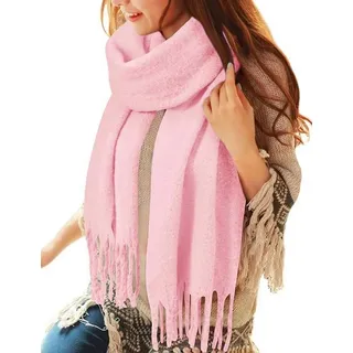 Coonoor Modeschal Damen Winter Halstuch Kuschelig Dicker Schal Tücher rosa