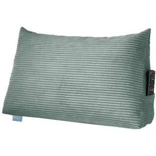 XDREAM Rückenkissen ergonomisches Keilkissen für Bett und Sofa, 1-tlg., als Kopfkissen oder Venenkissen verwendbar, mit praktischem Seitenfach blau