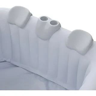 Arebos Komfort-Set 2 Nackenkissen + Getränkehalter für Whirlpool | weiß | Whirlpool Zubehör | Whirlpool Kissen | Whirlpool Kissen Kopf | Miweba Whirlpool Zubehör | Pool Nackenkissen