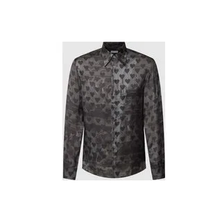 Regular Fit Freizeithemd aus Viskose Modell 'BAARNEY', Black, 40