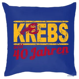 Goodman Design Super tolles Sofakissen Dekokissen für das Geburtstagskind - 40 Jahre Krebs - Sternzeichen