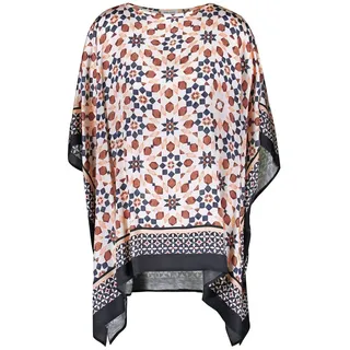 GERRY WEBER Shirtbluse Gemusterter Jerseyponcho blau
