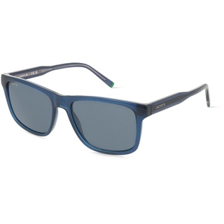 Lacoste L6025S Herren-Sonnenbrille Vollrand Eckig Bio-Kunststoff-Gestell, blau