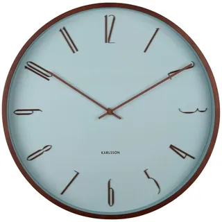 Karlsson Wanduhr Scandia - Blau - Ø40cm | Rund - skandinavisch - Multiplex - Wanduhr Modern Wohnzimmer - Wanduhren