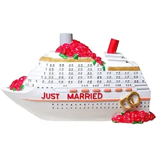 wunderschöne,hochwertige große Reisekasse,Hochzeitskasse,Spardose,Sparbüchse, Boot,Kreuzfahrtschiff .Hochzeitsreise ca. 21 cm groß