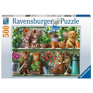Ravensburger Puzzle - Katzen im Regal, 500 Teile