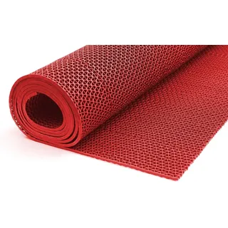 Bodenmatte in 4 Farben Saunaläufer Duschmatte Antirutschmatte Meterware 90 und 120 cm (90cm Rot)