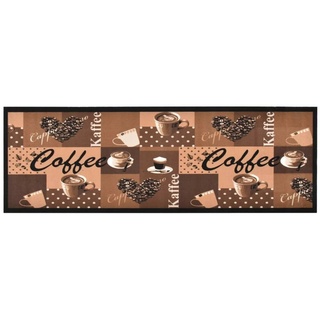 Fußmatte Küchenteppich Waschbar Kaffee Braun 60x180 cm, vidaXL, Rechteckig