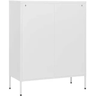 vidaXL Kommode 80 x 101,5 x 35 cm Weiß