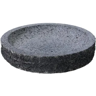mgc24 Vogeltränke Granit rund L Ø 37 x 6,4 cm – große Vogelbad‐Schale
