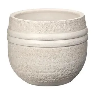 Dehner Keramik-Übertopf Rustika, bauchig, creme